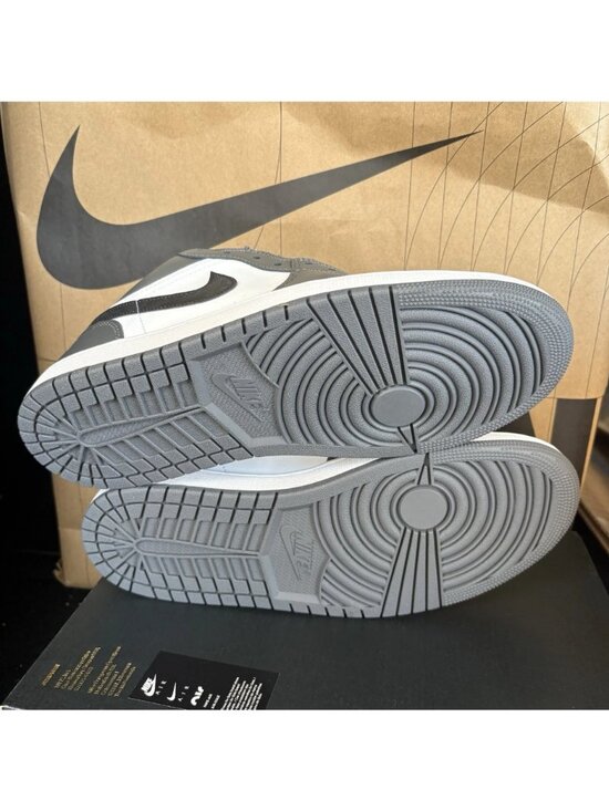 NEW Nike Air Jordan 1 Low Men\'s Size 11.5 White/Black Iron Grey 553558 152 main image 6